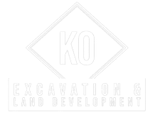 the logo for the excavation and land development company.